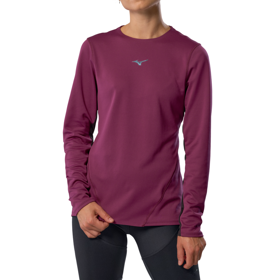 Mizuno Tech Thermal Charge Long Sleeve Tee Dark purple